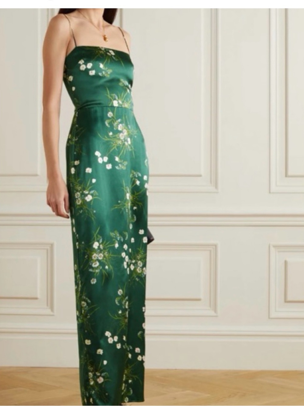 Reformation Emerald Green Floral Maxi Dress